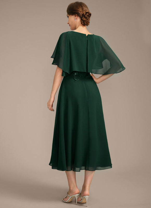 Robe Midi Émeraude Flottante - gallery 6