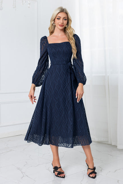 Robe Midi Rose À Motifs