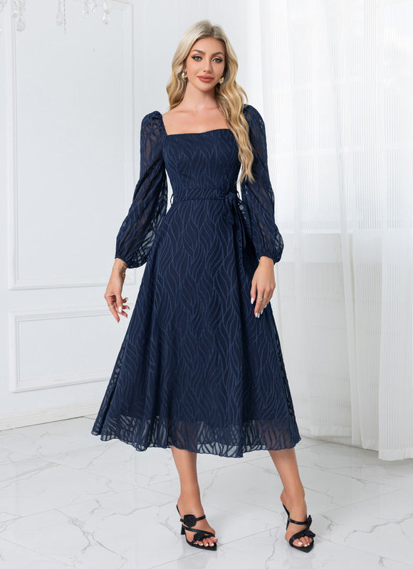 Robe Midi Rose À Motifs