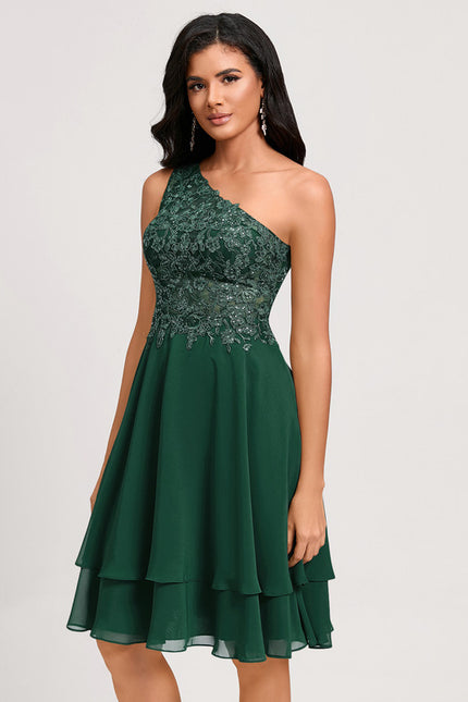 Robe Midi Asymétrique Émeraude - gallery 4