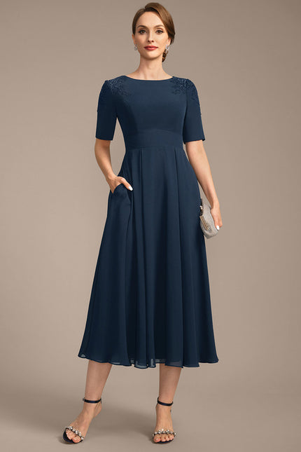 Robe Midi Marine Chic