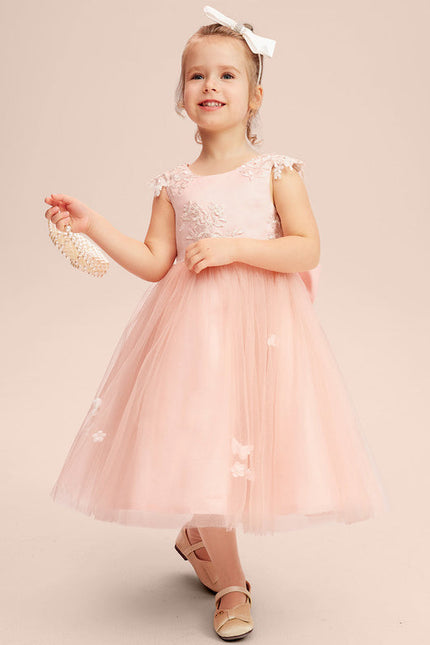 Robe Midi Enfant Rose Poudré - gallery 4