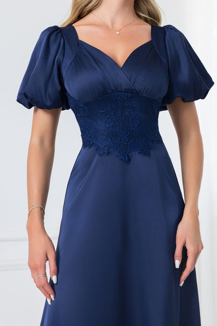 Robe Midi Bleu Marine - gallery 4
