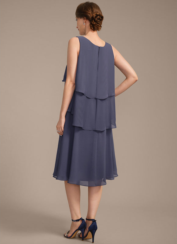 Robe Midi Mousseline Drapée - gallery 7